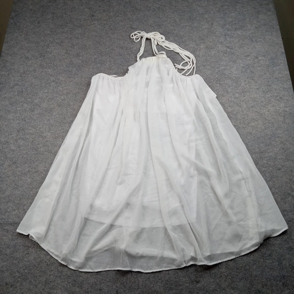 Charlotte Russe Dresses & Skirts - Charlotte Russe Dress Womens Medium White Halter Sundress Lined Polyester Summer